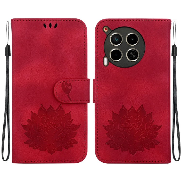 Lotus Embossed Leather Phone Case, For Tecno Camon 30 Premier 5G, For Tecno Pova 6 / Pova 6 Pro, For Tecno Camon 30 Pro, For Tecno Camon 30 4G / 5G, For Tecno Spark 20 Pro+, For Tecno Spark 20 Pro, For Tecno Spark G0 2024 / Spark 20                    ...