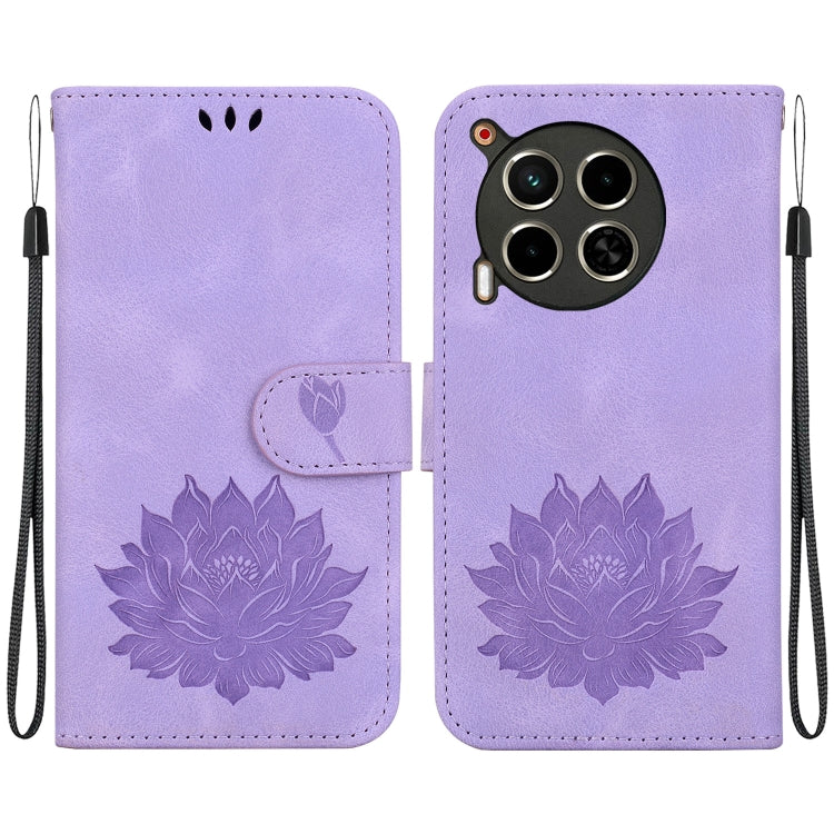 Lotus Embossed Leather Phone Case, For Tecno Camon 30 Premier 5G, For Tecno Pova 6 / Pova 6 Pro, For Tecno Camon 30 Pro, For Tecno Camon 30 4G / 5G, For Tecno Spark 20 Pro+, For Tecno Spark 20 Pro, For Tecno Spark G0 2024 / Spark 20                    ...