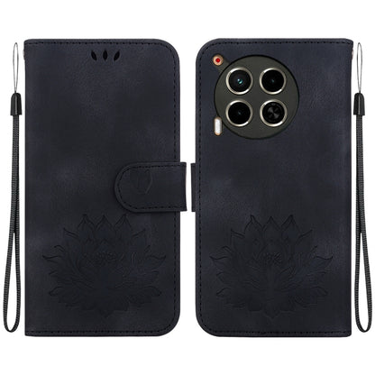Lotus Embossed Leather Phone Case, For Tecno Camon 30 Premier 5G, For Tecno Pova 6 / Pova 6 Pro, For Tecno Camon 30 Pro, For Tecno Camon 30 4G / 5G, For Tecno Spark 20 Pro+, For Tecno Spark 20 Pro, For Tecno Spark G0 2024 / Spark 20                    ...