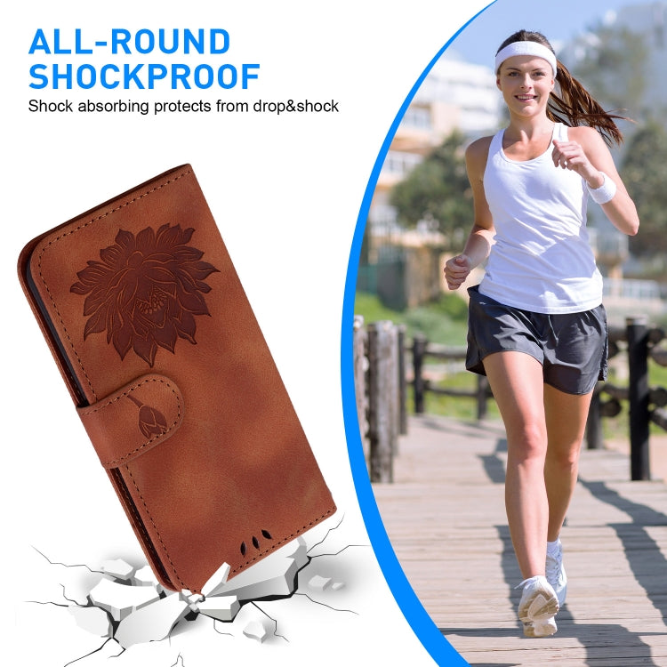 Lotus Embossed Leather Phone Case, For Tecno Camon 30 Premier 5G, For Tecno Pova 6 / Pova 6 Pro, For Tecno Camon 30 Pro, For Tecno Camon 30 4G / 5G, For Tecno Spark 20 Pro+, For Tecno Spark 20 Pro, For Tecno Spark G0 2024 / Spark 20                    ...
