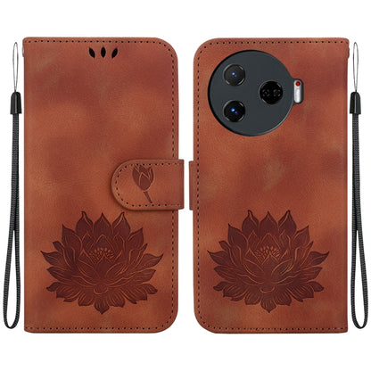 Lotus Embossed Leather Phone Case, For Tecno Camon 30 Premier 5G, For Tecno Pova 6 / Pova 6 Pro, For Tecno Camon 30 Pro, For Tecno Camon 30 4G / 5G, For Tecno Spark 20 Pro+, For Tecno Spark 20 Pro, For Tecno Spark G0 2024 / Spark 20                    ...