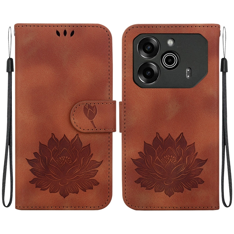 Lotus Embossed Leather Phone Case, For Tecno Camon 30 Premier 5G, For Tecno Pova 6 / Pova 6 Pro, For Tecno Camon 30 Pro, For Tecno Camon 30 4G / 5G, For Tecno Spark 20 Pro+, For Tecno Spark 20 Pro, For Tecno Spark G0 2024 / Spark 20                    ...