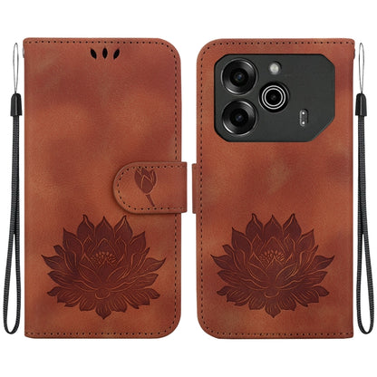 Lotus Embossed Leather Phone Case, For Tecno Camon 30 Premier 5G, For Tecno Pova 6 / Pova 6 Pro, For Tecno Camon 30 Pro, For Tecno Camon 30 4G / 5G, For Tecno Spark 20 Pro+, For Tecno Spark 20 Pro, For Tecno Spark G0 2024 / Spark 20                    ...
