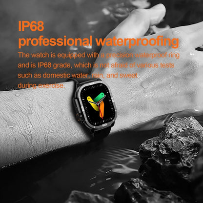 HK96S 2.06 inch BT5.3 IP68 Sport Smart Watch, Support Bluetooth Call / Sleep / Blood Oxygen / Heart Rate / Blood Pressure Health Monitor