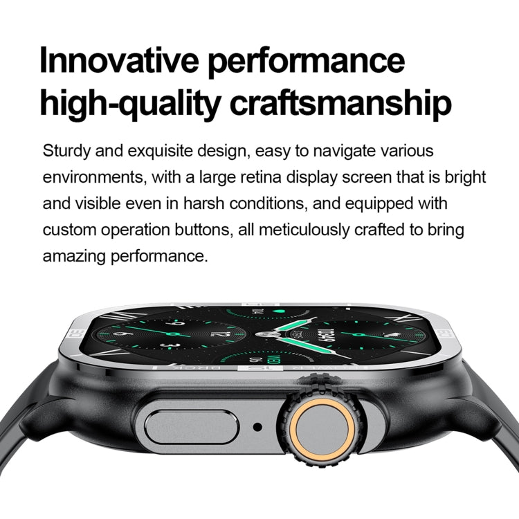 HK96S 2.06 inch BT5.3 IP68 Sport Smart Watch, Support Bluetooth Call / Sleep / Blood Oxygen / Heart Rate / Blood Pressure Health Monitor