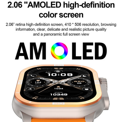 HK96S 2.06 inch BT5.3 IP68 Sport Smart Watch, Support Bluetooth Call / Sleep / Blood Oxygen / Heart Rate / Blood Pressure Health Monitor