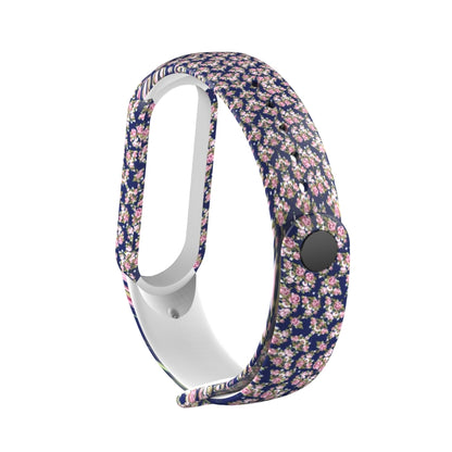 For Xiaomi Mi Band 5 TPU Replacement Strap Watchband, Peacock, Splash Ink, Skull, Butterflies, Colorful Skull, Facebook, Birds and Flowers, Blue Rose, Flamingo, Dog Paw, Stripe, Grass, Yellow Leopard, Gorgeous Starry Sky, Red Lips