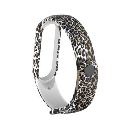 For Xiaomi Mi Band 5 TPU Replacement Strap Watchband, Peacock, Splash Ink, Skull, Butterflies, Colorful Skull, Facebook, Birds and Flowers, Blue Rose, Flamingo, Dog Paw, Stripe, Grass, Yellow Leopard, Gorgeous Starry Sky, Red Lips