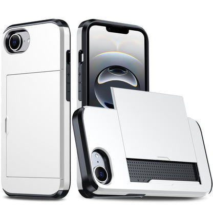Shockproof Armor Phone Case with Card Slot, For iPhone 17e / 16e, For iPhone 17 Pro Max, For iPhone 17 Pro, For iPhone 17, For iPhone Air, For iPhone 16 Pro Max, For iPhone 16 Pro, For iPhone 16 Plus
