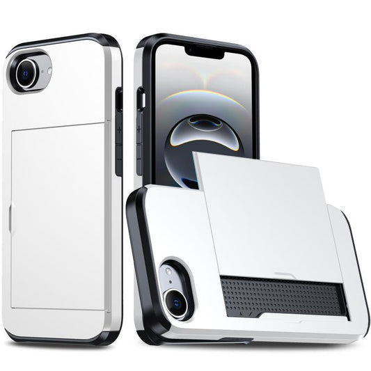 Shockproof Armor Phone Case with Card Slot, For iPhone 17e / 16e, For iPhone 17 Pro Max, For iPhone 17 Pro, For iPhone 17, For iPhone Air, For iPhone 16 Pro Max, For iPhone 16 Pro, For iPhone 16 Plus