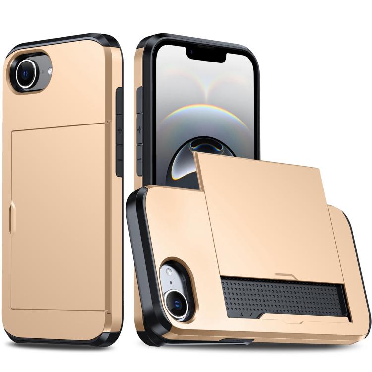 Shockproof Armor Phone Case with Card Slot, For iPhone 17e / 16e, For iPhone 17 Pro Max, For iPhone 17 Pro, For iPhone 17, For iPhone Air, For iPhone 16 Pro Max, For iPhone 16 Pro, For iPhone 16 Plus