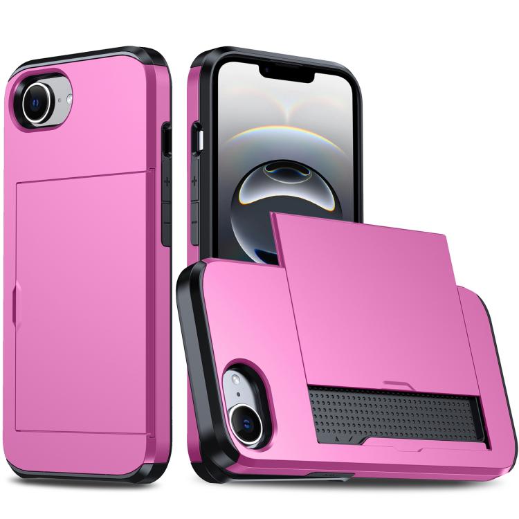 Shockproof Armor Phone Case with Card Slot, For iPhone 17e / 16e, For iPhone 17 Pro Max, For iPhone 17 Pro, For iPhone 17, For iPhone Air, For iPhone 16 Pro Max, For iPhone 16 Pro, For iPhone 16 Plus