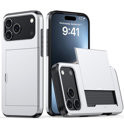 Shockproof Armor Phone Case with Card Slot, For iPhone 17e / 16e, For iPhone 17 Pro Max, For iPhone 17 Pro, For iPhone 17, For iPhone Air, For iPhone 16 Pro Max, For iPhone 16 Pro, For iPhone 16 Plus