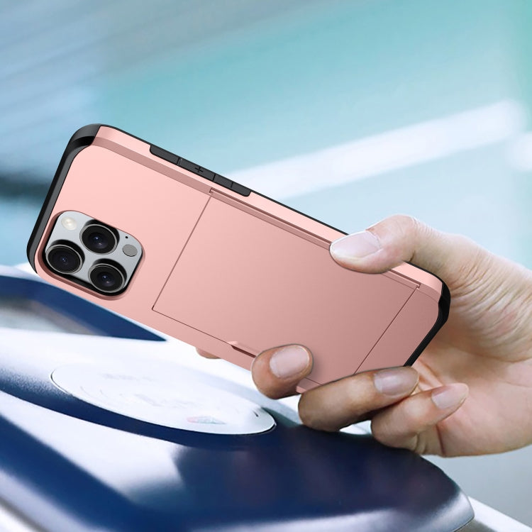 Shockproof Armor Phone Case with Card Slot, For iPhone 17e / 16e, For iPhone 17 Pro Max, For iPhone 17 Pro, For iPhone 17, For iPhone Air, For iPhone 16 Pro Max, For iPhone 16 Pro, For iPhone 16 Plus