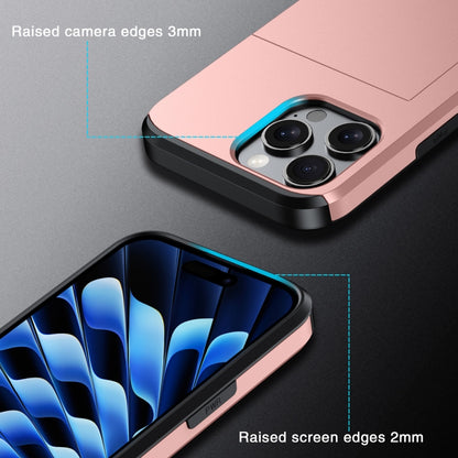 Shockproof Armor Phone Case with Card Slot, For iPhone 17e / 16e, For iPhone 17 Pro Max, For iPhone 17 Pro, For iPhone 17, For iPhone Air, For iPhone 16 Pro Max, For iPhone 16 Pro, For iPhone 16 Plus