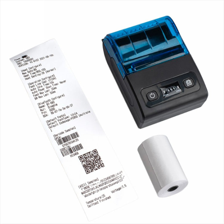 BT-582 58mm Type-C + Bluetooth Portable Thermal Printer, EU Plug, US Plug