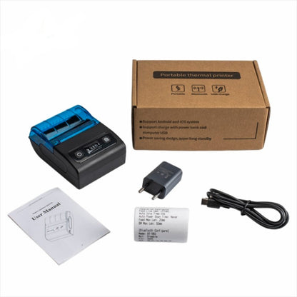 BT-582 58mm Type-C + Bluetooth Portable Thermal Printer, EU Plug, US Plug
