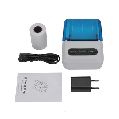BT-583 58mm USB-C/Type-C + Bluetooth Portable Thermal Printer, EU Plug, US Plug