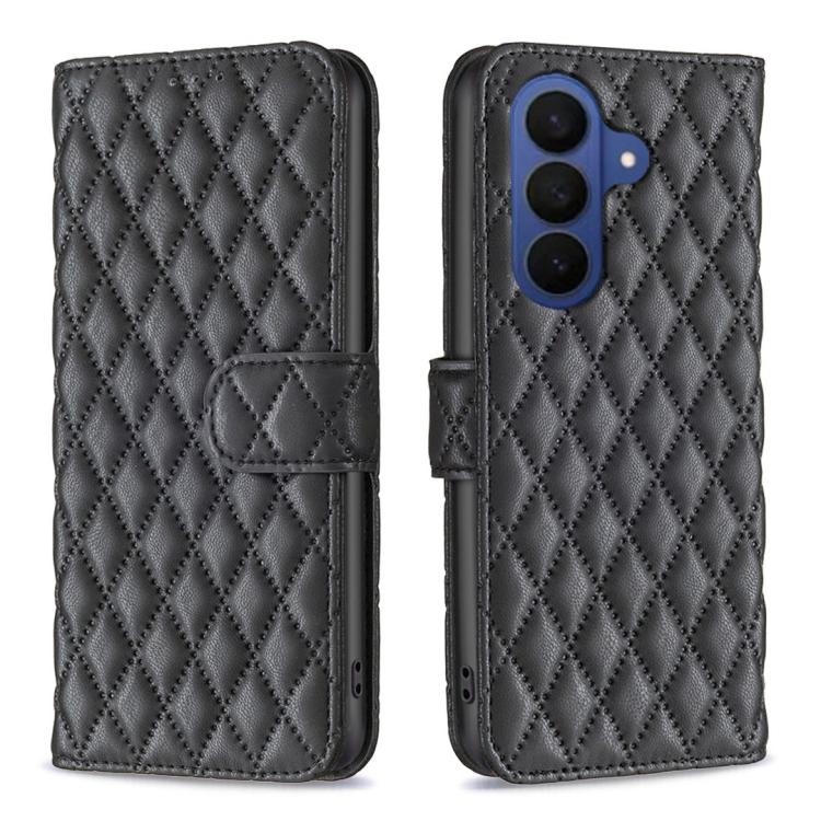 Diamond Lattice Wallet Flip Leather Phone Case, For Galaxy S26 FE 5G, For Samsung Galaxy S26+ 5G, For Samsung Galaxy S26 Ultra 5G, For Samsung Galaxy S26 5G, For Samsung Galaxy S25 5G, For Samsung Galaxy S25+ 5G, For Samsung Galaxy S25 Ultra 5G        ...