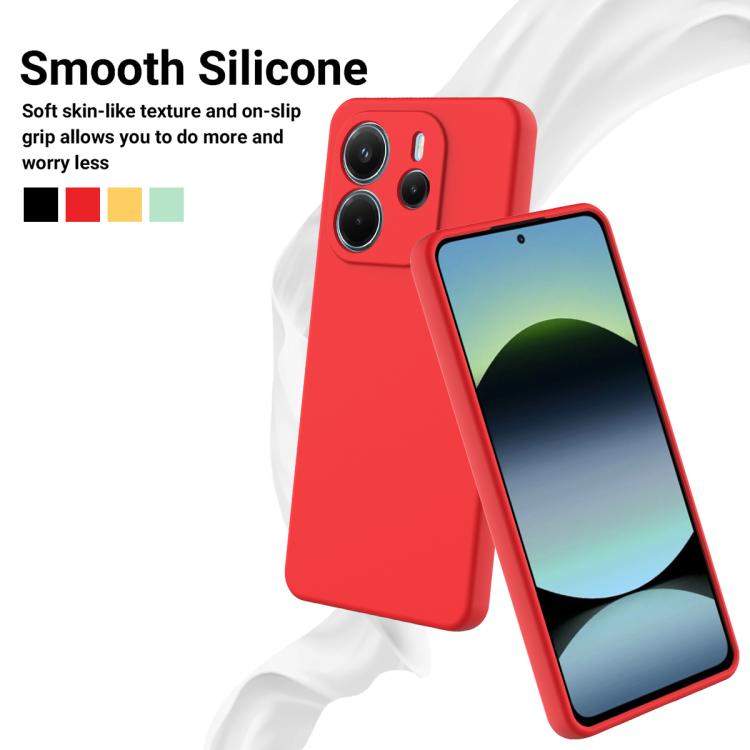 Solid Color Liquid Silicone Dropproof Full Coverage Phone Case, For Redmi Note 14 4G 163.25mm, For Redmi A4 5G, For Redmi A3 Pro, For Redmi Note 14 5G Global, For Redmi Note 14 Pro+ 5G, For Redmi Note 14 Pro 5G, For Redmi 14C 4G                        ...