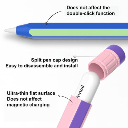 Colorful Pencil Style Stylus Silicone Protective Case, For Apple Pencil 2 / Pencil Pro