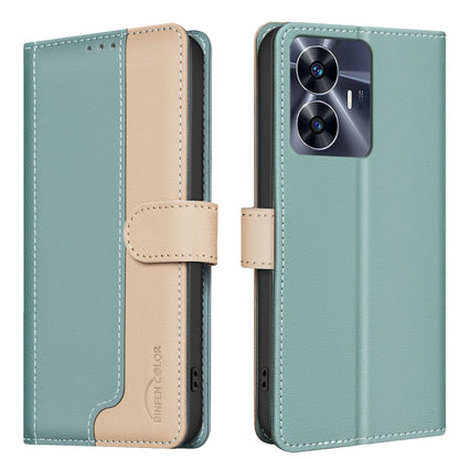 Color Matching RFID Anti-theft Leather Phone Case, For Realme C55