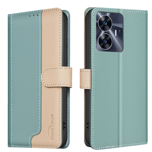Color Matching RFID Anti-theft Leather Phone Case, For Realme C55