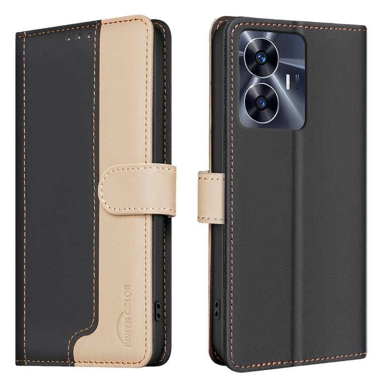 Color Matching RFID Anti-theft Leather Phone Case, For Realme C55