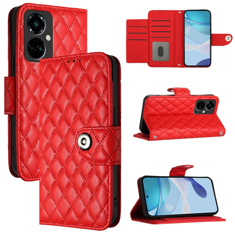 Rhombic Texture Flip Leather Phone Case with Lanyard, For Tecno Camon 19 Pro 5G, For Tecno Pova 4 Pro, For Tecno Pova 4, For Tecno Pova Neo 2, For Tecno Spark 9, For Tecno Spark 9 Pro / Spark 9T, For Tecno Camon 19, For Tecno Camon 19 Neo              ...