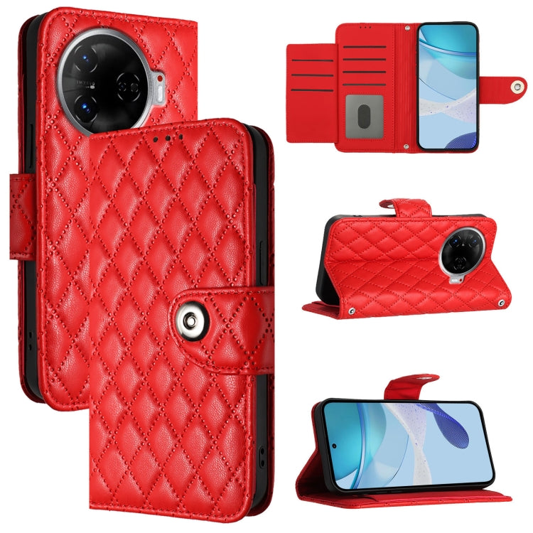 Rhombic Texture Flip Leather Phone Case with Lanyard, For Tecno Camon 50 4G, For Tecno Spark Slim 5G, For Tecno Camon 40 Pro 4G, For Tecno Camon 40 Premier, For Tecno Camon 40 4G, For Tecno Spark 30 5G, For Tecno Spark 30 5G / Pova 6 Neo 5G            ...