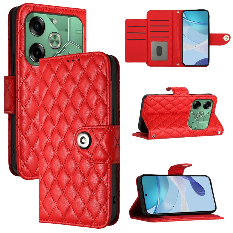 Rhombic Texture Flip Leather Phone Case with Lanyard, For Tecno Camon 50 4G, For Tecno Spark Slim 5G, For Tecno Camon 40 Pro 4G, For Tecno Camon 40 Premier, For Tecno Camon 40 4G, For Tecno Spark 30 5G, For Tecno Spark 30 5G / Pova 6 Neo 5G            ...