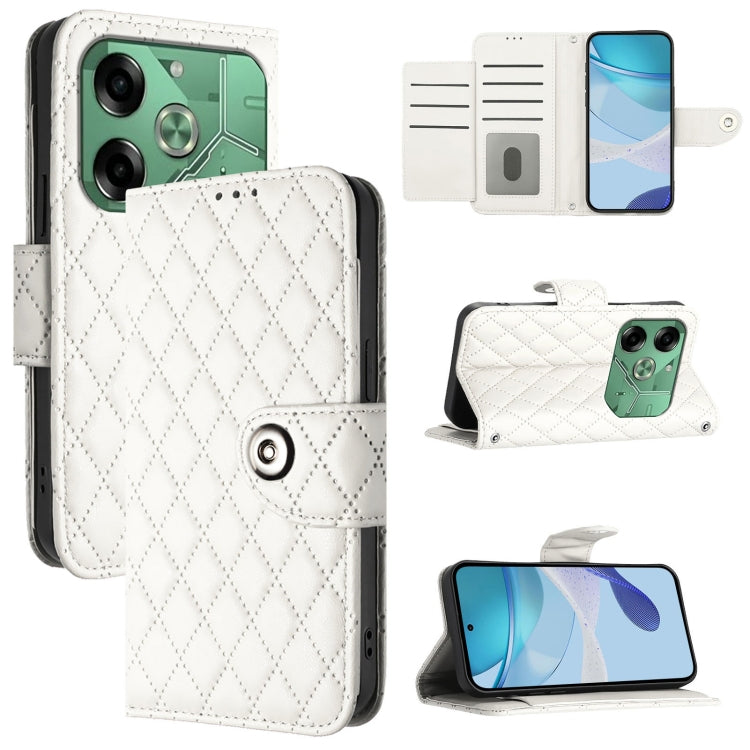 Rhombic Texture Flip Leather Phone Case with Lanyard, For Tecno Camon 50 4G, For Tecno Spark Slim 5G, For Tecno Camon 40 Pro 4G, For Tecno Camon 40 Premier, For Tecno Camon 40 4G, For Tecno Spark 30 5G, For Tecno Spark 30 5G / Pova 6 Neo 5G            ...