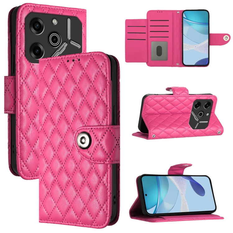 Rhombic Texture Flip Leather Phone Case with Lanyard, For Tecno Camon 50 4G, For Tecno Spark Slim 5G, For Tecno Camon 40 Pro 4G, For Tecno Camon 40 Premier, For Tecno Camon 40 4G, For Tecno Spark 30 5G, For Tecno Spark 30 5G / Pova 6 Neo 5G            ...
