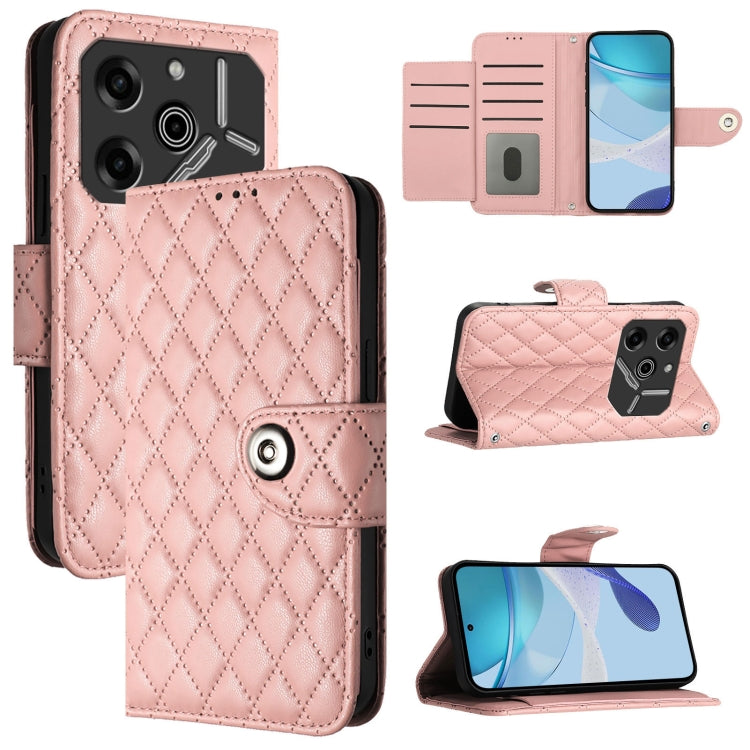 Rhombic Texture Flip Leather Phone Case with Lanyard, For Tecno Camon 50 4G, For Tecno Spark Slim 5G, For Tecno Camon 40 Pro 4G, For Tecno Camon 40 Premier, For Tecno Camon 40 4G, For Tecno Spark 30 5G, For Tecno Spark 30 5G / Pova 6 Neo 5G            ...
