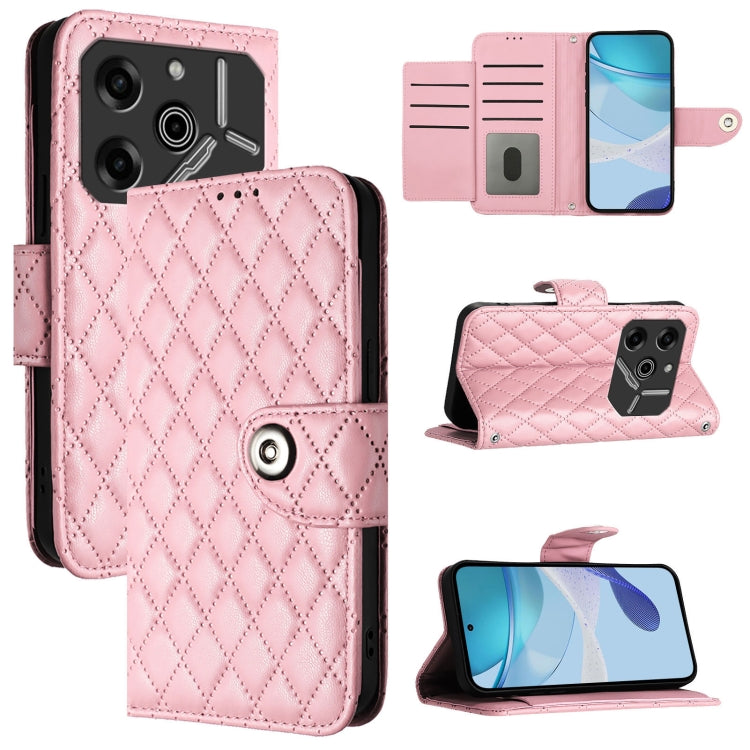 Rhombic Texture Flip Leather Phone Case with Lanyard, For Tecno Camon 50 4G, For Tecno Spark Slim 5G, For Tecno Camon 40 Pro 4G, For Tecno Camon 40 Premier, For Tecno Camon 40 4G, For Tecno Spark 30 5G, For Tecno Spark 30 5G / Pova 6 Neo 5G            ...
