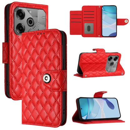 Rhombic Texture Flip Leather Phone Case with Lanyard, For Tecno Camon 50 4G, For Tecno Spark Slim 5G, For Tecno Camon 40 Pro 4G, For Tecno Camon 40 Premier, For Tecno Camon 40 4G, For Tecno Spark 30 5G, For Tecno Spark 30 5G / Pova 6 Neo 5G            ...