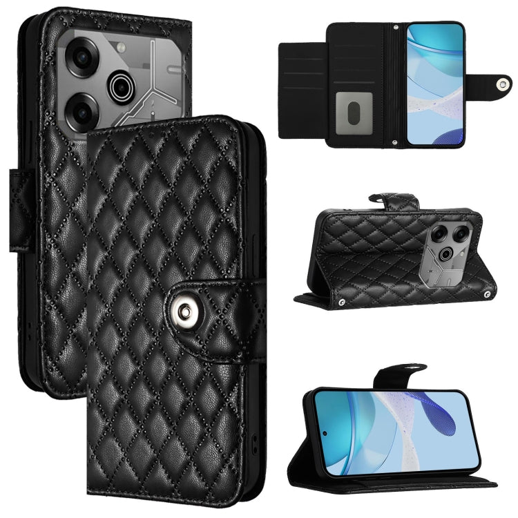 Rhombic Texture Flip Leather Phone Case with Lanyard, For Tecno Camon 50 4G, For Tecno Spark Slim 5G, For Tecno Camon 40 Pro 4G, For Tecno Camon 40 Premier, For Tecno Camon 40 4G, For Tecno Spark 30 5G, For Tecno Spark 30 5G / Pova 6 Neo 5G            ...