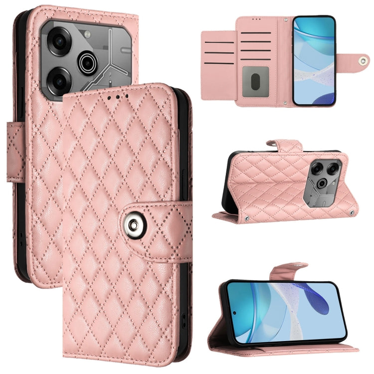 Rhombic Texture Flip Leather Phone Case with Lanyard, For Tecno Camon 50 4G, For Tecno Spark Slim 5G, For Tecno Camon 40 Pro 4G, For Tecno Camon 40 Premier, For Tecno Camon 40 4G, For Tecno Spark 30 5G, For Tecno Spark 30 5G / Pova 6 Neo 5G            ...