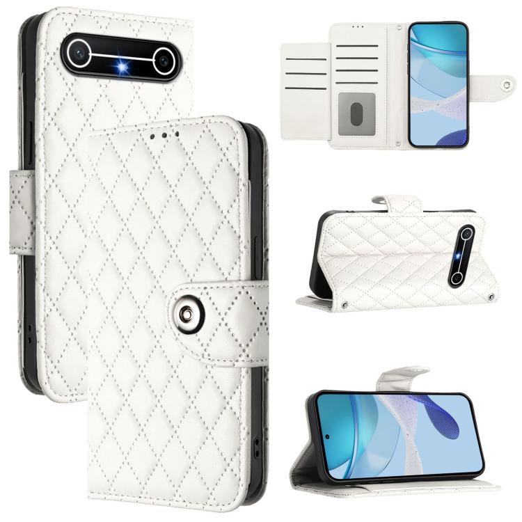 Rhombic Texture Flip Leather Phone Case with Lanyard, For Tecno Camon 50 4G, For Tecno Spark Slim 5G, For Tecno Camon 40 Pro 4G, For Tecno Camon 40 Premier, For Tecno Camon 40 4G, For Tecno Spark 30 5G, For Tecno Spark 30 5G / Pova 6 Neo 5G            ...