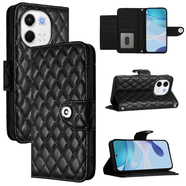Rhombic Texture Flip Leather Phone Case with Lanyard, For Tecno Camon 50 4G, For Tecno Spark Slim 5G, For Tecno Camon 40 Pro 4G, For Tecno Camon 40 Premier, For Tecno Camon 40 4G, For Tecno Spark 30 5G, For Tecno Spark 30 5G / Pova 6 Neo 5G            ...