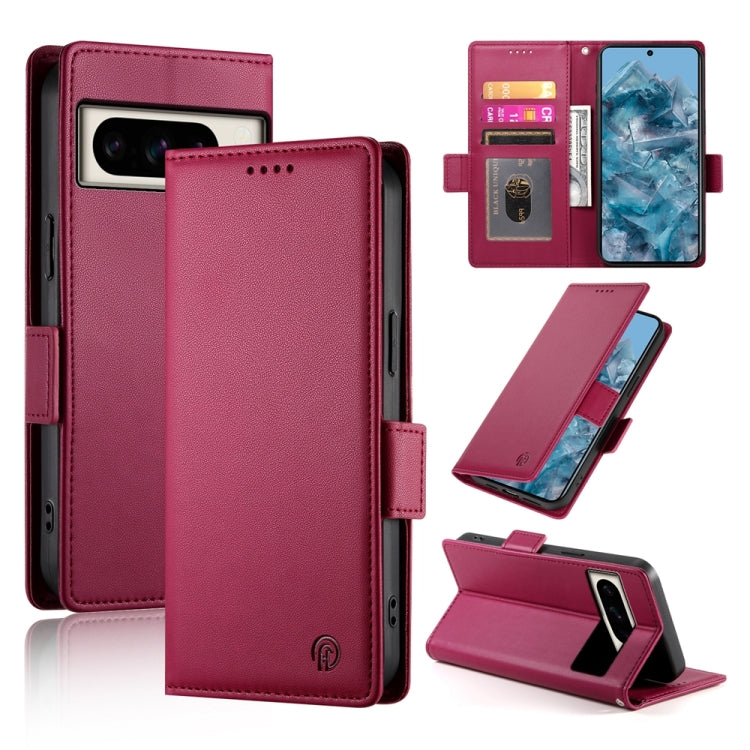 Side Buckle Magnetic Frosted Leather Phone Case, For Google Pixel 11 Pro XL, For Google Pixel 11 / Pixel 11 Pro, For Google Pixel 10a, For Google Pixel 9a, For Google Pixel 9 Pro, For Google Pixel 9, For Google Pixel 8a, For Google Pixel 8 Pro         ...