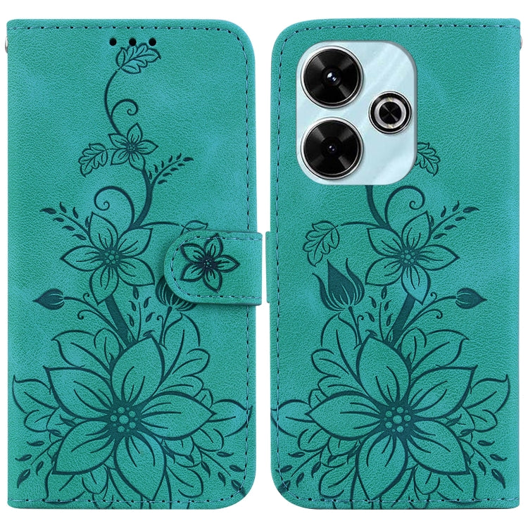 Lily Embossed Leather Phone Case, For Redmi K80 / K80 Pro / Xiaomi Poco F7 Pro, For Redmi Note 14 4G 164.84mm, For Redmi Turbo 4 / Xiaomi Poco X7 Pro, For Redmi Note 14 4G 163.25mm, For Redmi Note 14 5G, For Redmi Note 14 Pro / Note 14 Pro+ 5G         ...