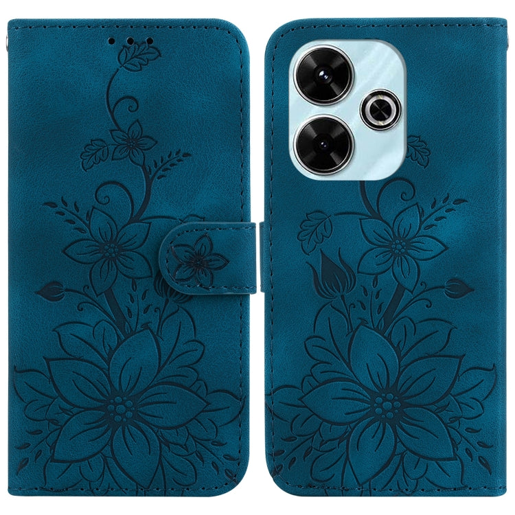 Lily Embossed Leather Phone Case, For Redmi K80 / K80 Pro / Xiaomi Poco F7 Pro, For Redmi Note 14 4G 164.84mm, For Redmi Turbo 4 / Xiaomi Poco X7 Pro, For Redmi Note 14 4G 163.25mm, For Redmi Note 14 5G, For Redmi Note 14 Pro / Note 14 Pro+ 5G         ...