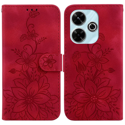 Lily Embossed Leather Phone Case, For Redmi K80 / K80 Pro / Xiaomi Poco F7 Pro, For Redmi Note 14 4G 164.84mm, For Redmi Turbo 4 / Xiaomi Poco X7 Pro, For Redmi Note 14 4G 163.25mm, For Redmi Note 14 5G, For Redmi Note 14 Pro / Note 14 Pro+ 5G         ...