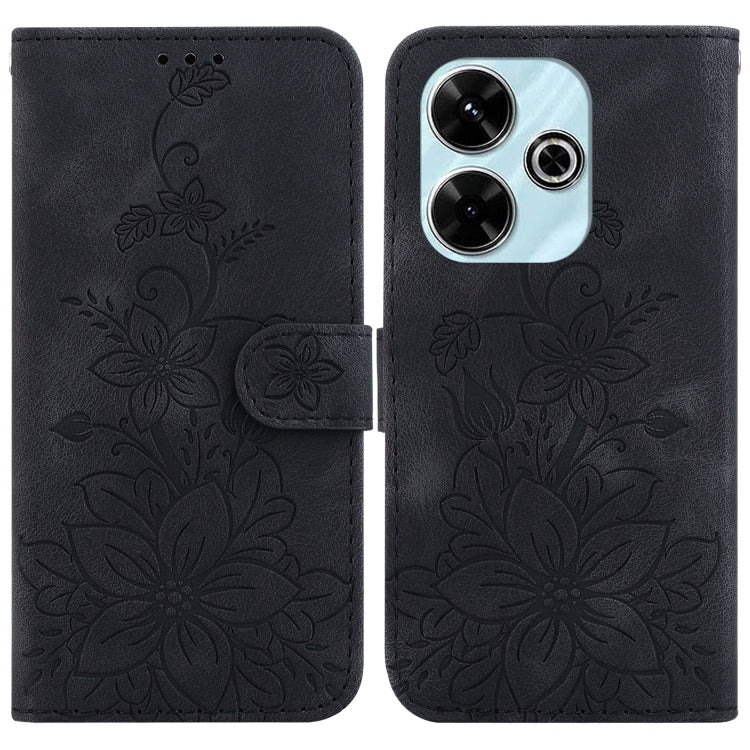 Lily Embossed Leather Phone Case, For Redmi K80 / K80 Pro / Xiaomi Poco F7 Pro, For Redmi Note 14 4G 164.84mm, For Redmi Turbo 4 / Xiaomi Poco X7 Pro, For Redmi Note 14 4G 163.25mm, For Redmi Note 14 5G, For Redmi Note 14 Pro / Note 14 Pro+ 5G         ...