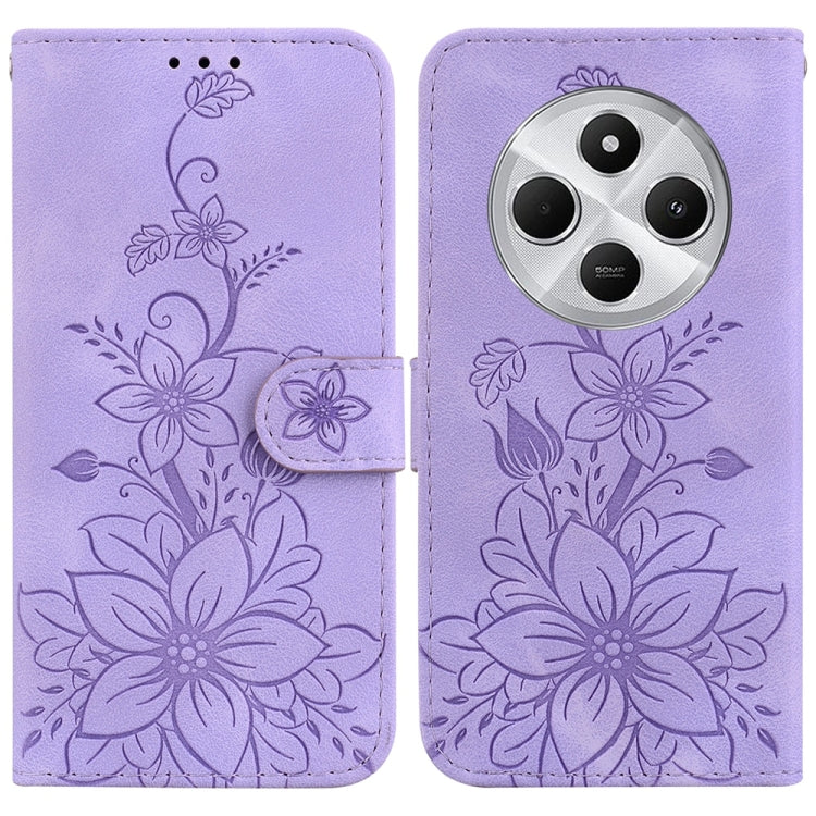 Lily Embossed Leather Phone Case, For Redmi K80 / K80 Pro / Xiaomi Poco F7 Pro, For Redmi Note 14 4G 164.84mm, For Redmi Turbo 4 / Xiaomi Poco X7 Pro, For Redmi Note 14 4G 163.25mm, For Redmi Note 14 5G, For Redmi Note 14 Pro / Note 14 Pro+ 5G         ...