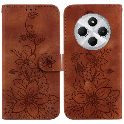 Lily Embossed Leather Phone Case, For Redmi K80 / K80 Pro / Xiaomi Poco F7 Pro, For Redmi Note 14 4G 164.84mm, For Redmi Turbo 4 / Xiaomi Poco X7 Pro, For Redmi Note 14 4G 163.25mm, For Redmi Note 14 5G, For Redmi Note 14 Pro / Note 14 Pro+ 5G         ...