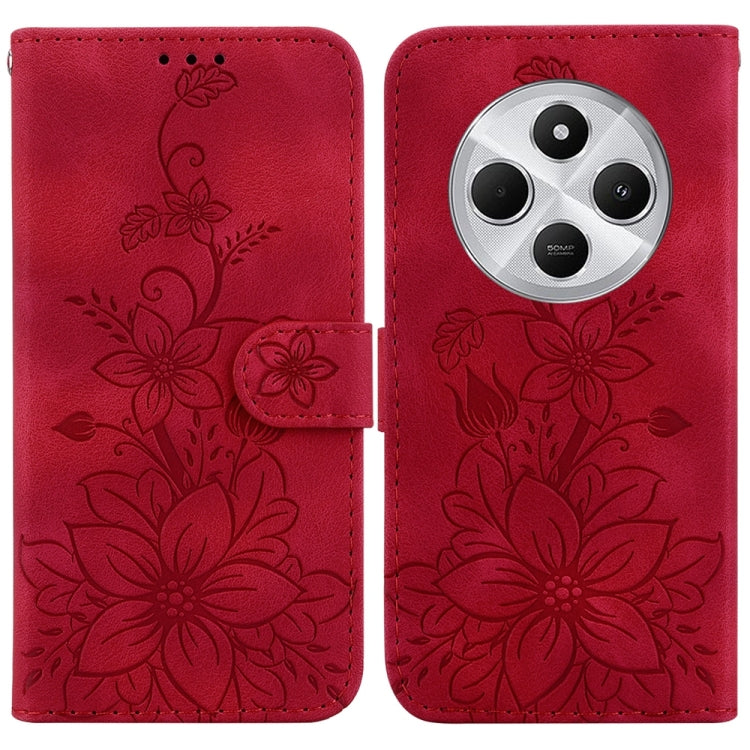 Lily Embossed Leather Phone Case, For Redmi K80 / K80 Pro / Xiaomi Poco F7 Pro, For Redmi Note 14 4G 164.84mm, For Redmi Turbo 4 / Xiaomi Poco X7 Pro, For Redmi Note 14 4G 163.25mm, For Redmi Note 14 5G, For Redmi Note 14 Pro / Note 14 Pro+ 5G         ...