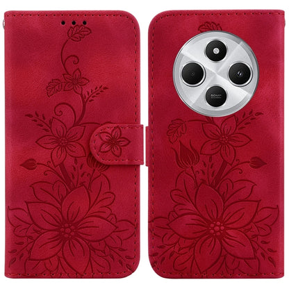 Lily Embossed Leather Phone Case, For Redmi K80 / K80 Pro / Xiaomi Poco F7 Pro, For Redmi Note 14 4G 164.84mm, For Redmi Turbo 4 / Xiaomi Poco X7 Pro, For Redmi Note 14 4G 163.25mm, For Redmi Note 14 5G, For Redmi Note 14 Pro / Note 14 Pro+ 5G         ...
