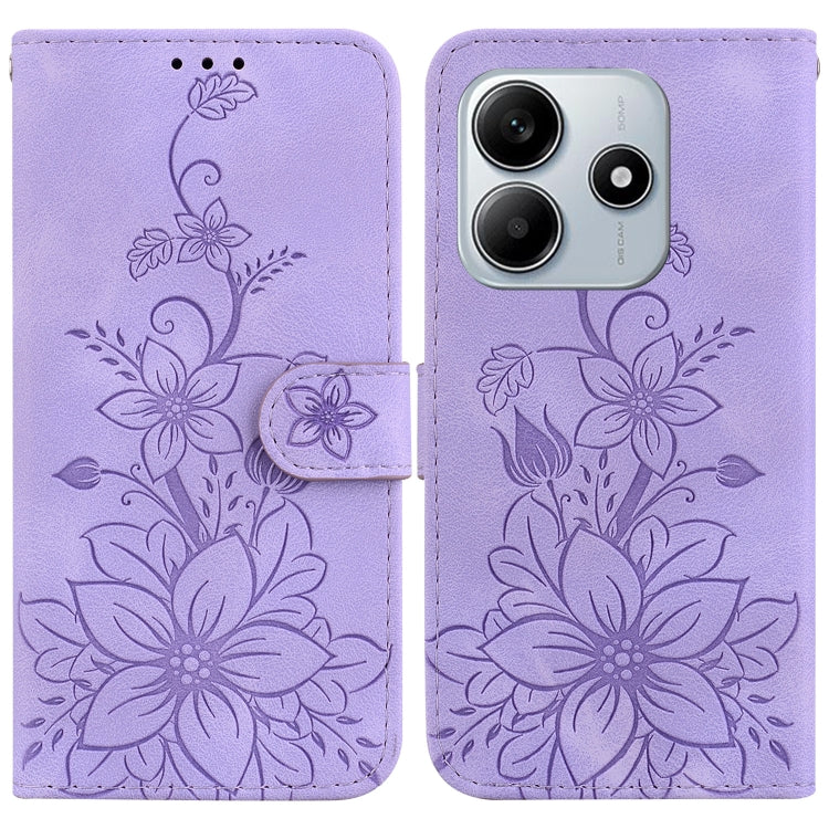 Lily Embossed Leather Phone Case, For Redmi K80 / K80 Pro / Xiaomi Poco F7 Pro, For Redmi Note 14 4G 164.84mm, For Redmi Turbo 4 / Xiaomi Poco X7 Pro, For Redmi Note 14 4G 163.25mm, For Redmi Note 14 5G, For Redmi Note 14 Pro / Note 14 Pro+ 5G         ...